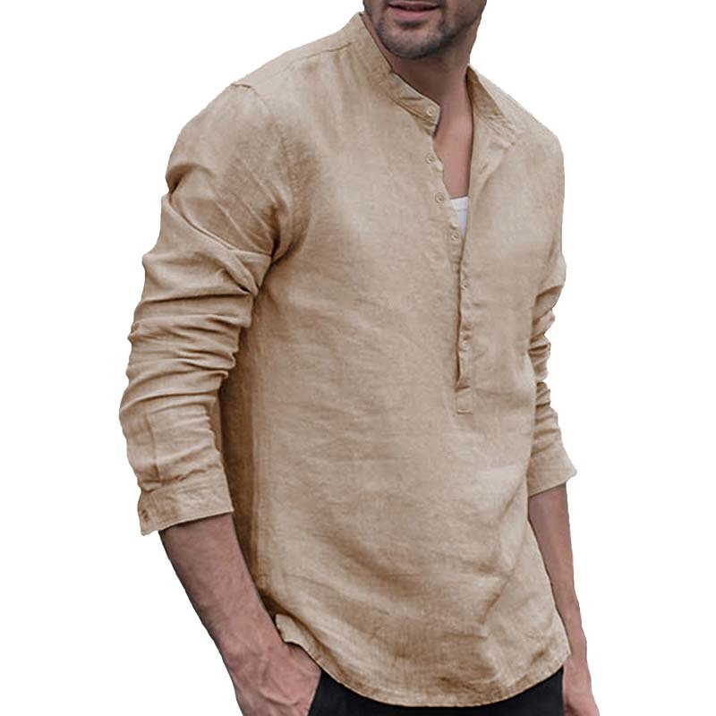 Men's Plaid Collar Shirt - Classic Casual Style