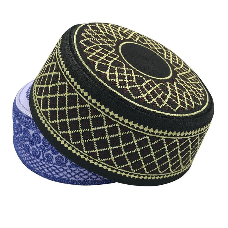 Men's Muslim Prayer Hat - Classic Islamic Kufi Cap