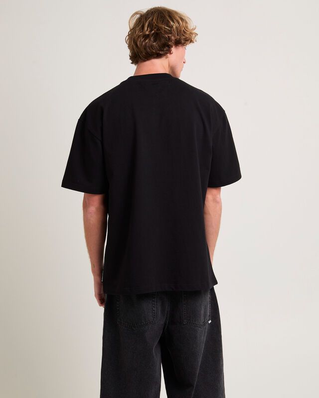 Black Round Neck T-Shirt for Mens