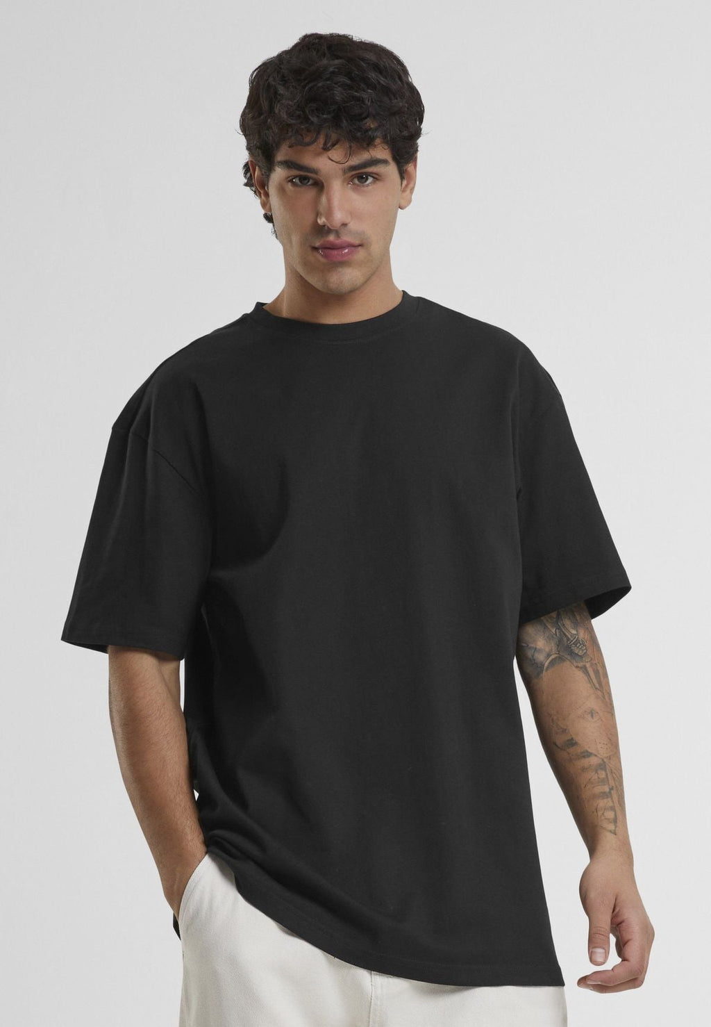 Black Round Neck T-Shirt for Mens