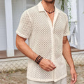 Men's Summer Mesh Short Sleeve Shirt - Breathable & Stylish